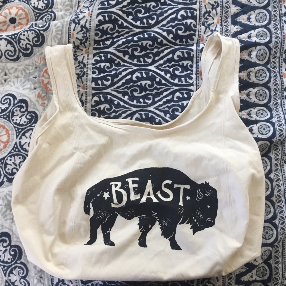 Beast/Buffalo Canvas Tote Bag